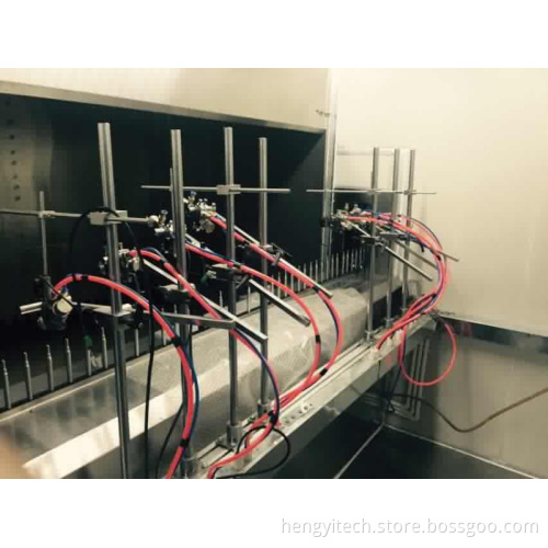Glass bottle interior spray coating machine
